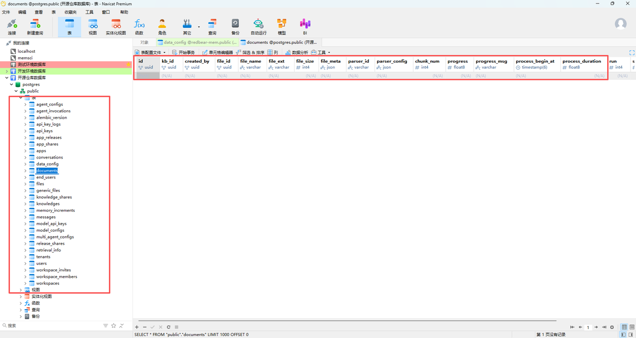 Database Tables